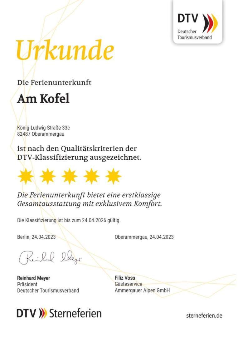 Ferienwohnung Am Kofel Oberammergau Exteriör bild